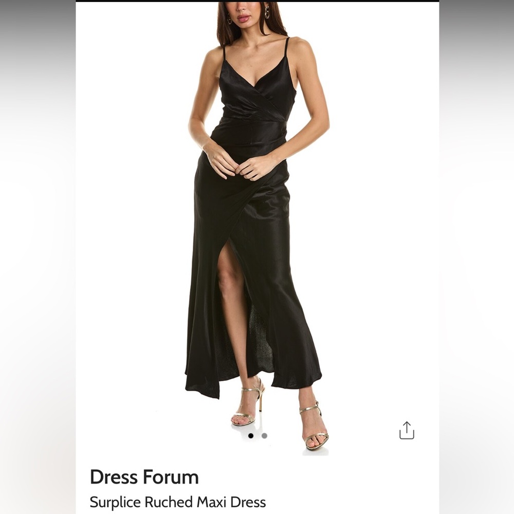 Dress Forum Surplice Rutched Maxi Dress Size L🆕